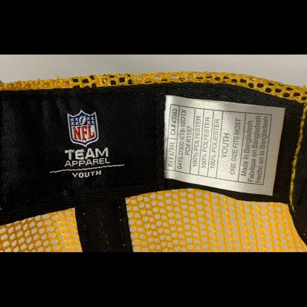 Pittsburgh Steelers NFL Equipment Yellow Embroidered Cloth Team Field Hat Youth
